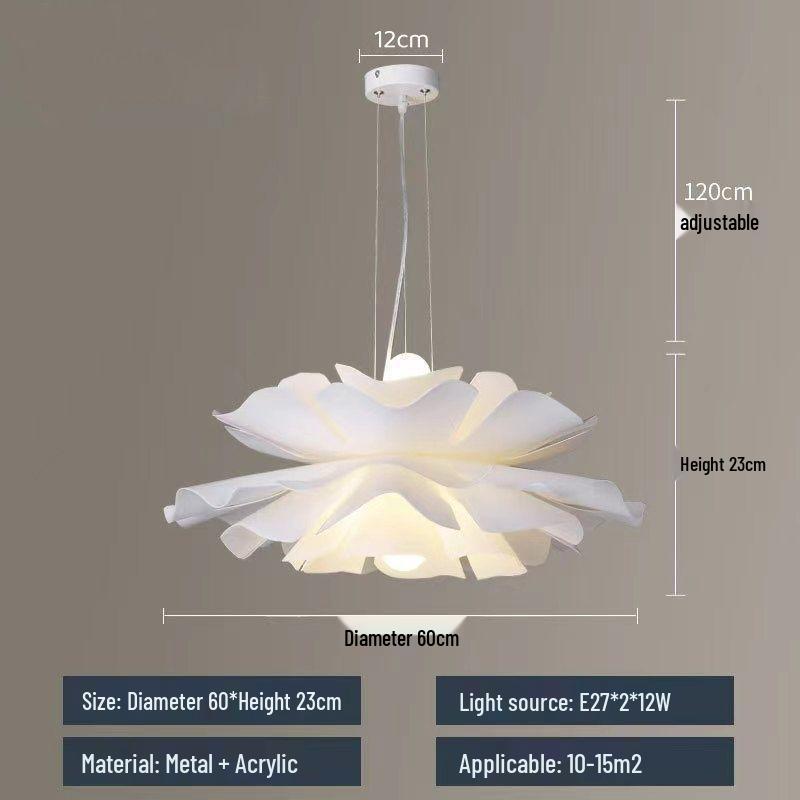 Modern Romantic Chandelier for Restaurant, Living Room, Children's Room, and Bedroom - French Flower Design