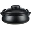 Black Stoneware Korean Drum-shaped Casserole: High-Temperature Resistant Ceramic Stew Pot for Household and Commercial Use