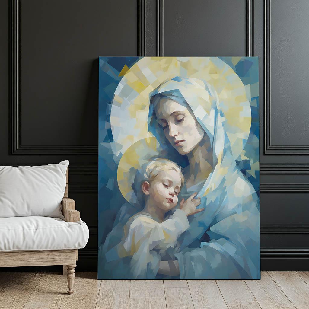 Mother's Love: Mary With Baby Jesus Motherly Love: Mary With Baby Jesus, 70X100 Cm, Unframed, Matte Paper 230 Gsm