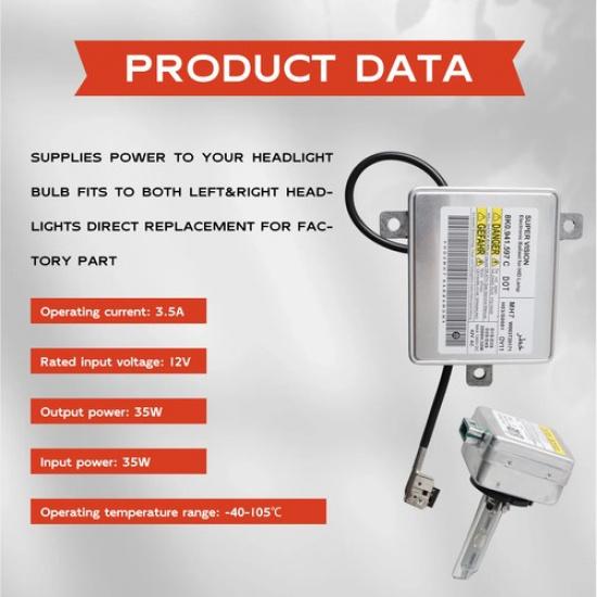 Xenon Ballast HID D1S Bulb Lamp Control Unit Kit Fit for Chrysler 300 2011-