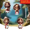 Cartoon Cute Child Prayer 2D Acrylic Flat Pendant Ornament Easter Halloween Christmas Pendant