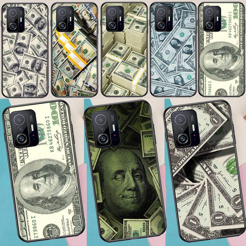 Banknote Dollar Cash Money Case For Xiaomi 15 14 Ultra 13 11T 12T 13T 14T Pro POCO X7 Pro X3 X5 X6 M6 F5 F6 Pro Cover