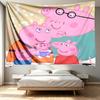 Peppa Pig Print Tapestry - Portable Wall Decor Cloth, for Home, Dorm, Travel, Bedroom, Living Room - Ideal Birthday Housewarming Gift