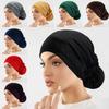 Einfarbiges Polyester-Kopfbedeckung für Damen ohne Schirm für den täglichen bescheidenen Stil