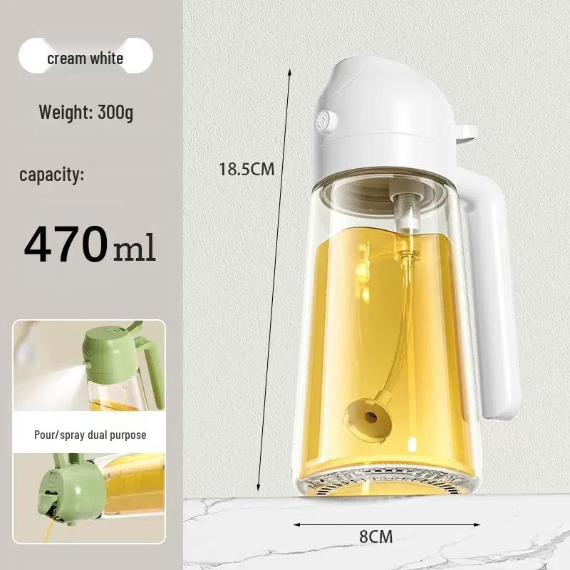 

Automatic Oil Spray Bottle: No-Drip, Dual-Use Kitchen Gadget for Effortless Seasoning and Pouring