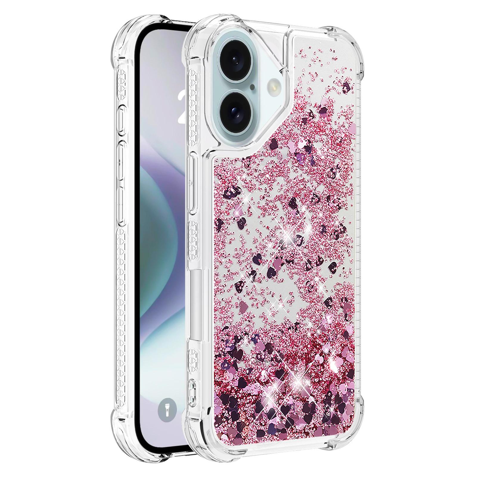 

For iPhone 16 TPU Case Glitter Quicksand Shockproof Phone Back Cover