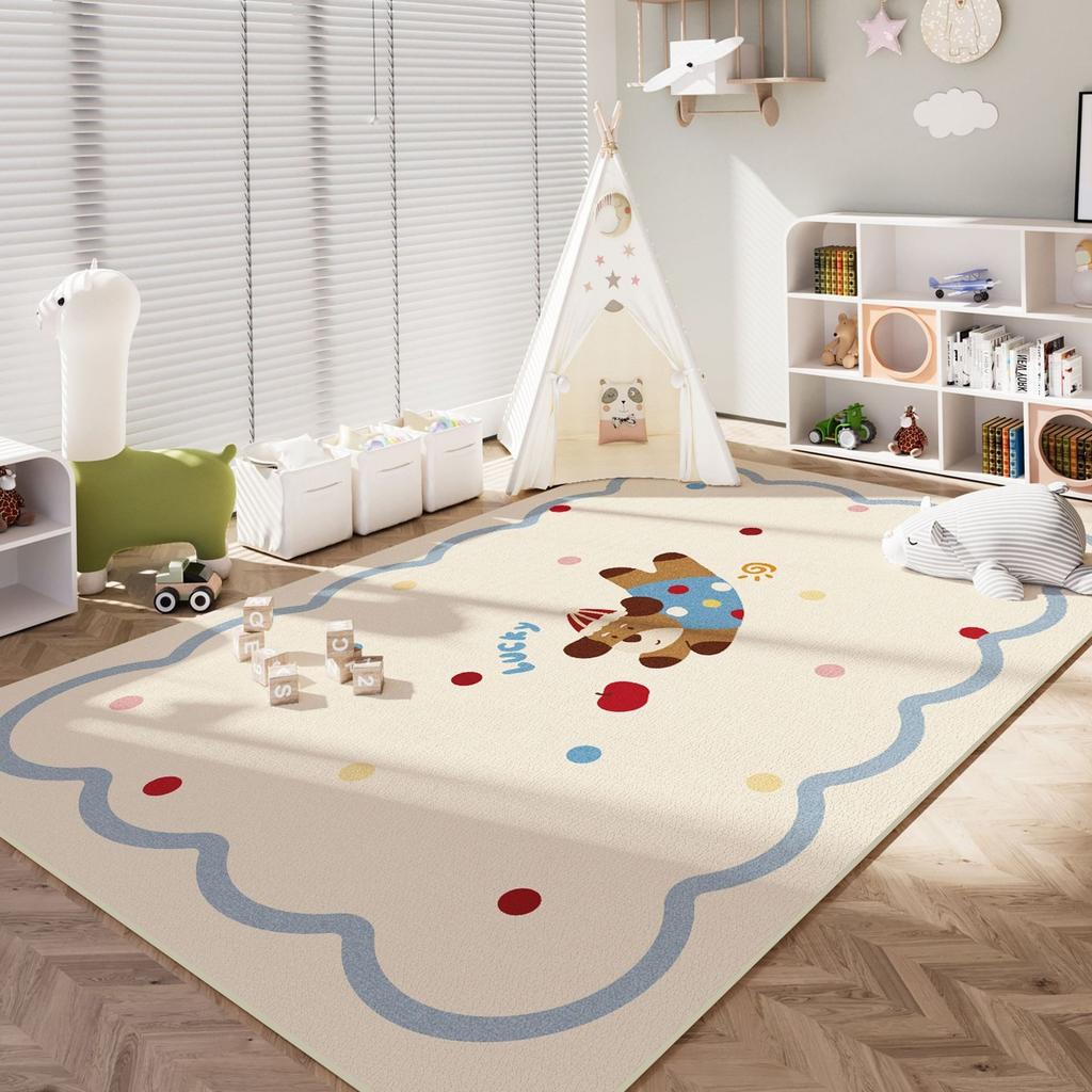 Living Room Carpet, Household Sofa, Crystal Velvet Carpet, Large Area Covered With Waterproof And NonSlip Cartoon DirtResistant Floor Mat