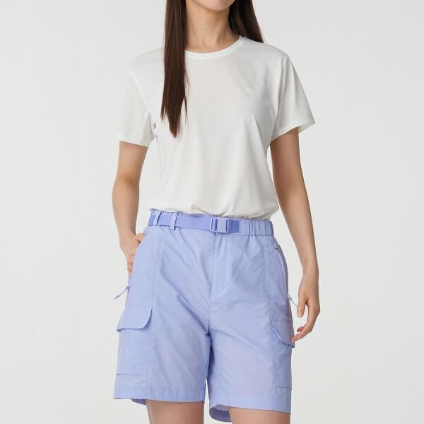 Kolon SporTS Women S Hiking ShorT Sleeve Round T ShirT jkTcm25302ivo