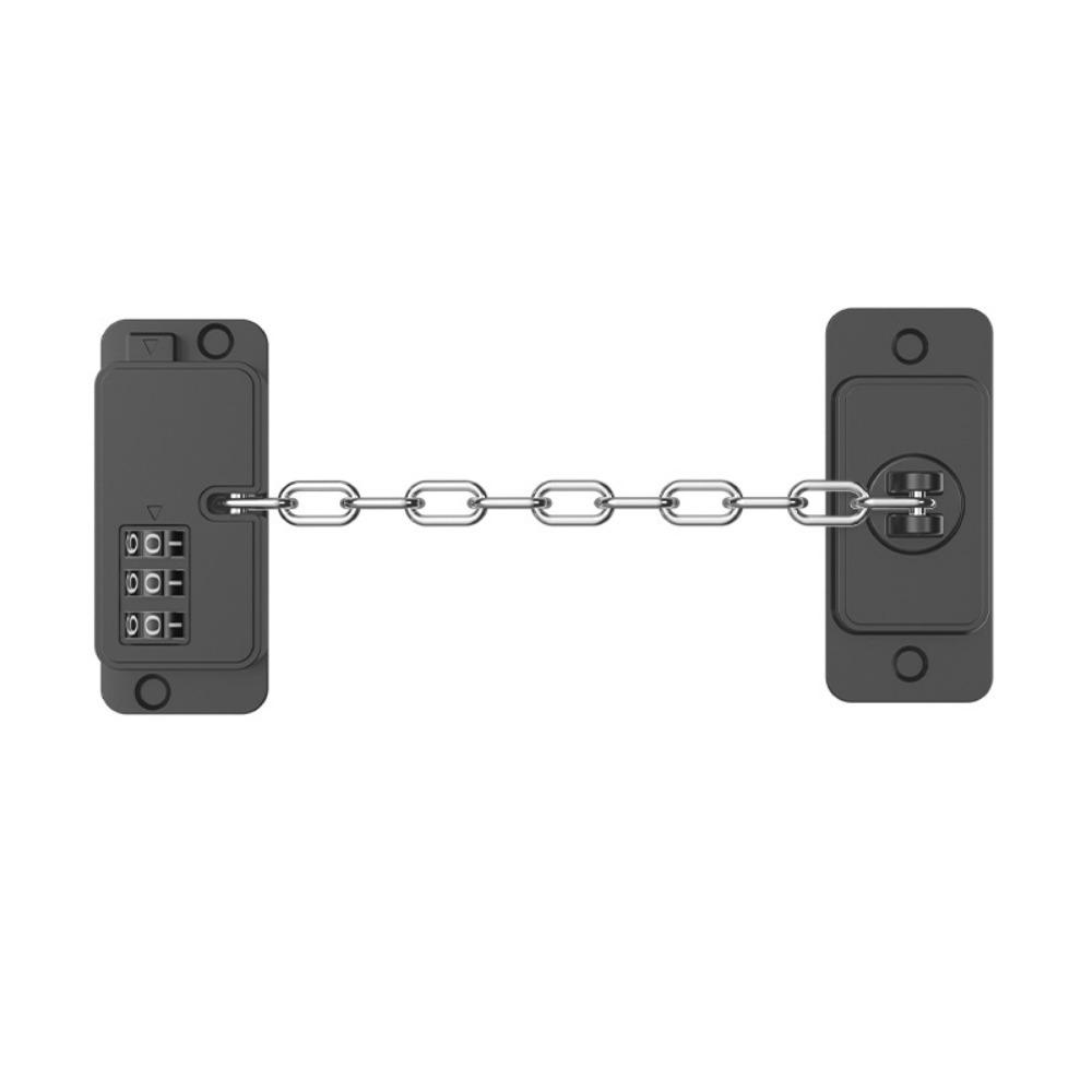 Combination Lock Chain Window Restrictor Lock No Drilling Password Child Safety Lock Drawer