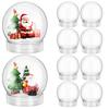 15pcs Snow Globes For Adults Kids Plastic Snow Globe 150ml/300ml Transparent Christmas Balls Halloween Candy Bottles Favor Gifts