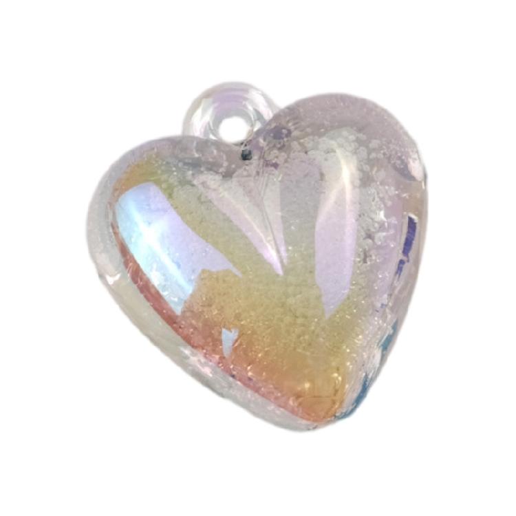 Acrylic Love Heart Jewelry Findings Love Heart Pendant Charm DIY Earrings Decor S белый