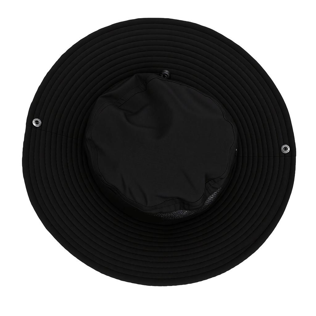 Foldable Sun Hat Wide Brim Bucket Hat Outdoor Sun Protection Hat Breathable Mesh Hat for Fishing Hiking Camping Black