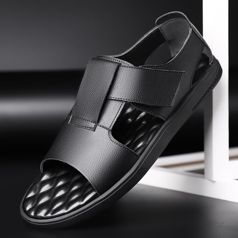 Móda Pravá Kůže Pánská Ležérní Obuv Luxusní Sandály 2024 Pánské Mokasíny Prodyšné Nazouvací Řidičské Bílé Boty Muž Prodyšné