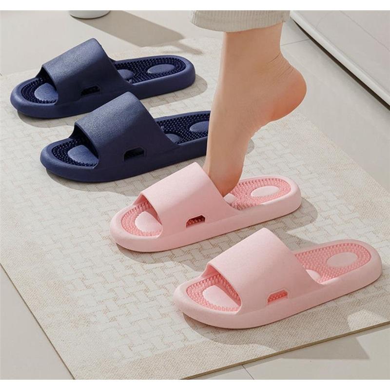 Women Summer Concise Slippers Men Soft Home Slides Couples Bathroom Non-slip Sandals Adults Comfortable Outdoor Beach Shoes
