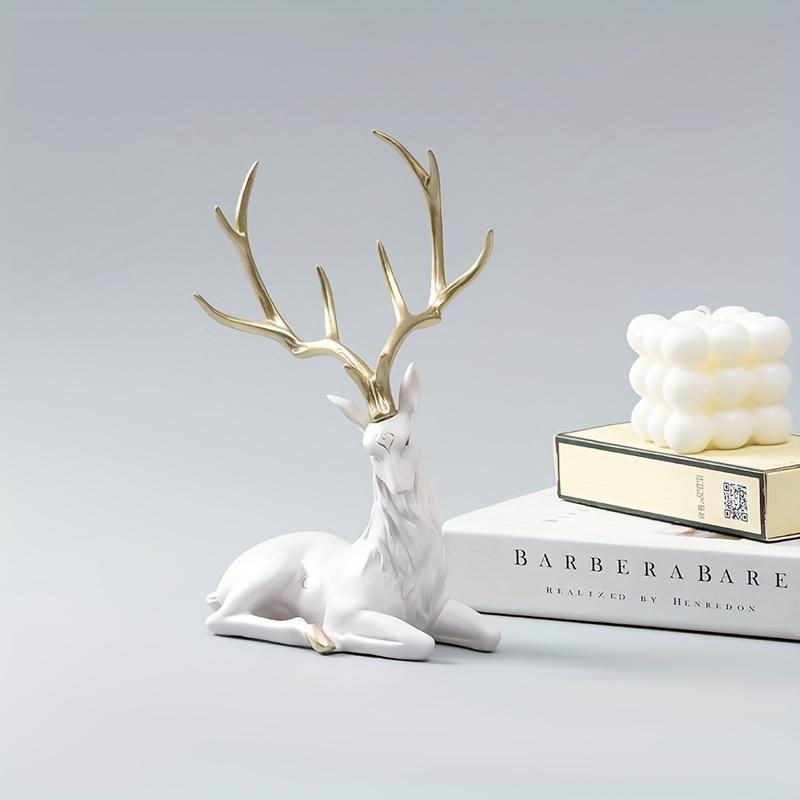 

Высококачественная статуя оленя, фигурки оленей, скульптура из смолы для гостиной, роскошное украшение для дома, скандинавские настольные украшения, новые