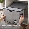 3 Pieces Cloth Storage Bin with Lid Foldable for Study Room, Dorm