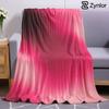 Pink Gradient Vertical Stripe Cartoon Anime Print Flannel Blanket Soft Warm Throw for Kids Bedroom Sofa Bed Christmas Office Car