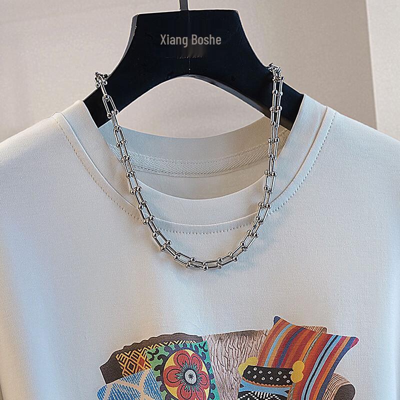 Women's Loose Fit Printed Short Sleeve T-shirt