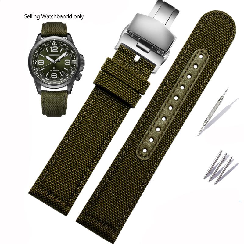21mm 22mm Nylon Watchband For Seiko PROSPEX Watch Band Outdoor Sports Waterproof SRPC31J1 Male Series SSC295J1 Canvas Bracelet