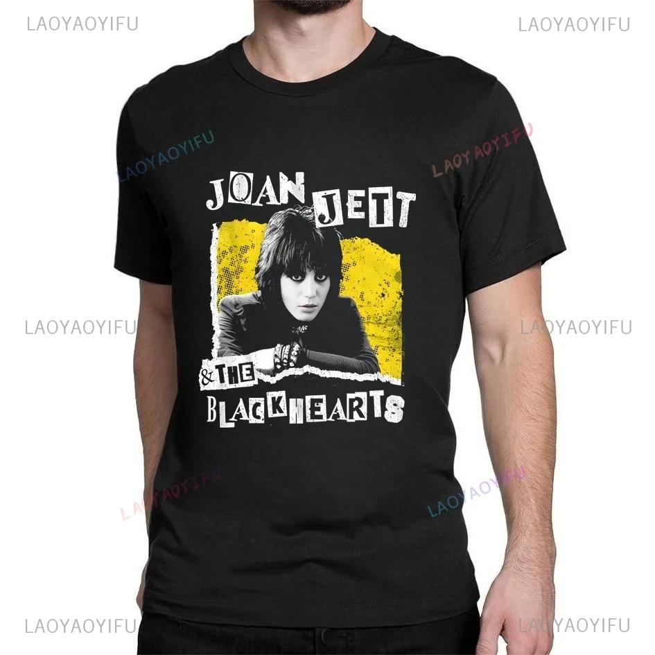 Vintage Rock Queen Joan Jett Bedrucktes T-Shirt Top Sommer Trend Kurzarm Unisex Shirt Grafik Übergroßes T-Shirt