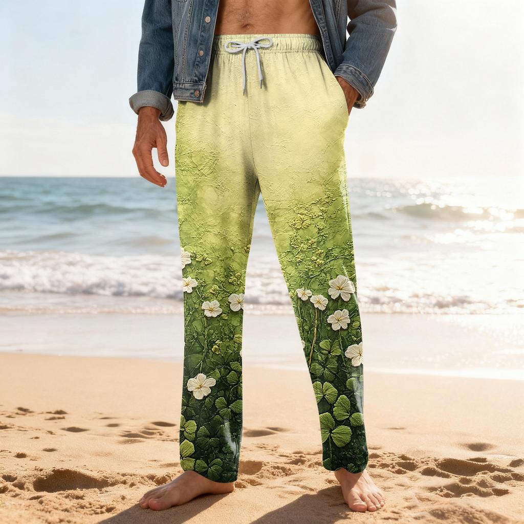 Men's Home Soft Pajama Pants Drawstring With Pockets Casual Sports Pants