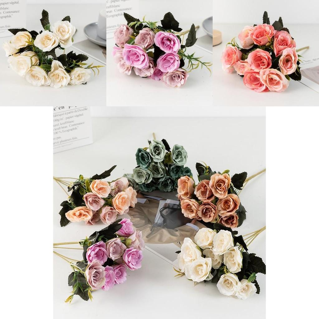 Elegant Rose Artificial Flower Arrangement Wedding Handheld Decor For Events