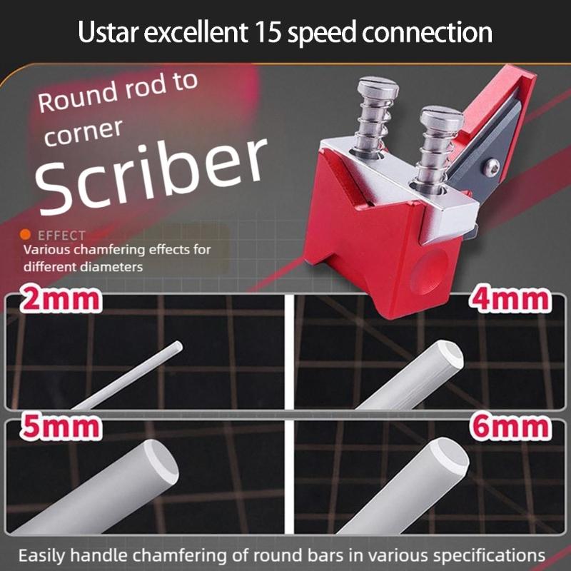 Metal Round Bar Chamfering Tool With Hole Positioning Guide Center Hole Locator For DIY And Hobbies Projects