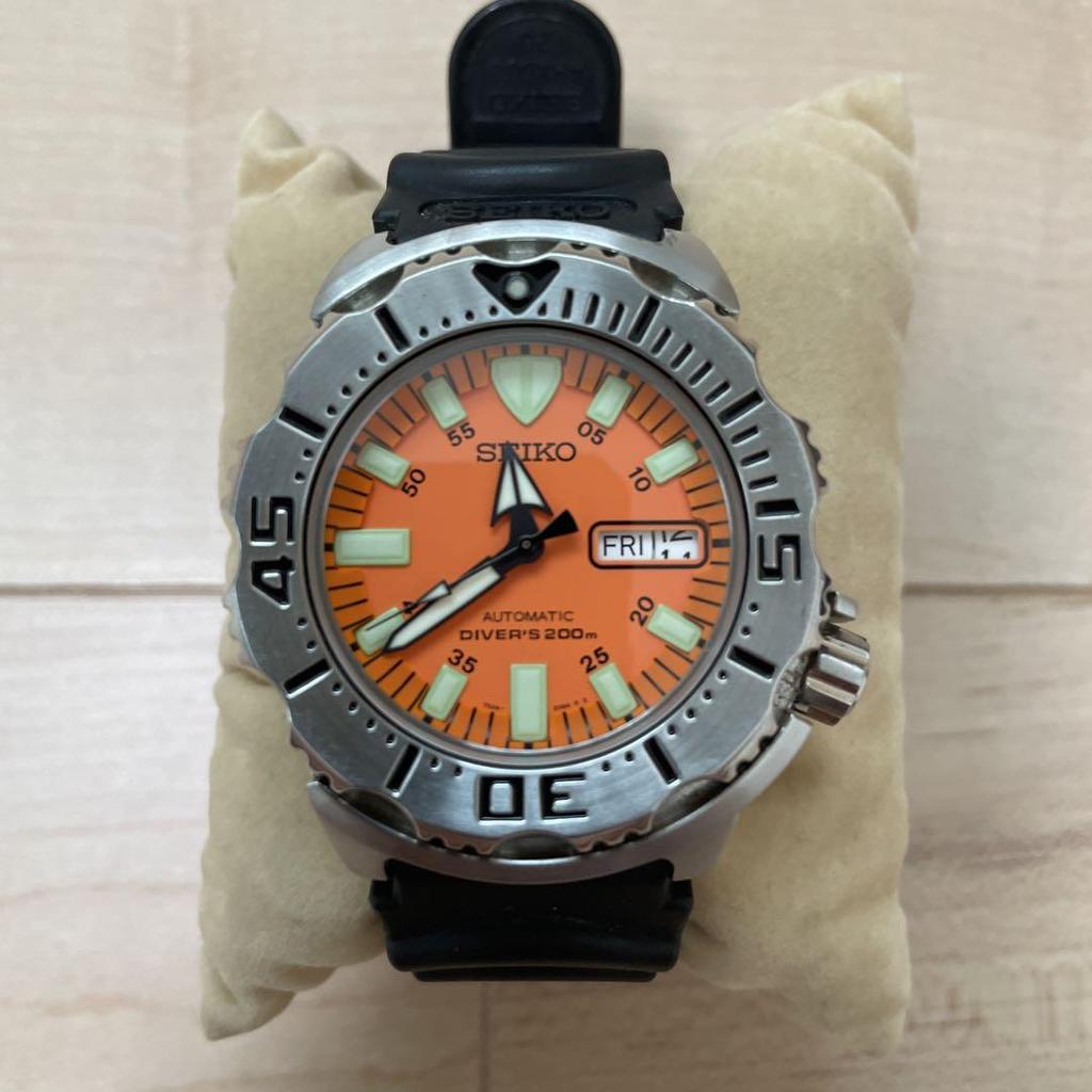 [USED] SEIKO Automatic Diver's Watch Orange Monster
