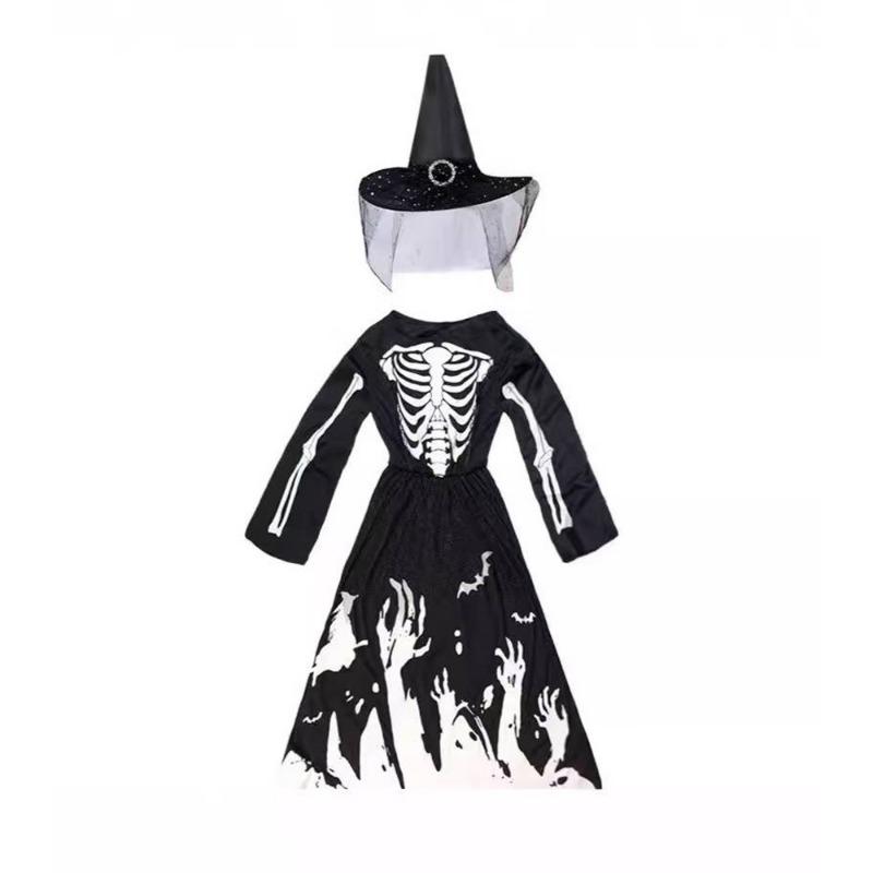 Halloween Luminous Skull 5 Children's Costume One-piece Stage Performance Masquerade Ball