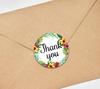 Darling Souvenir DIY Thank You Stickers DIY 45 Pcs Border Round Elegent Chic-1.6