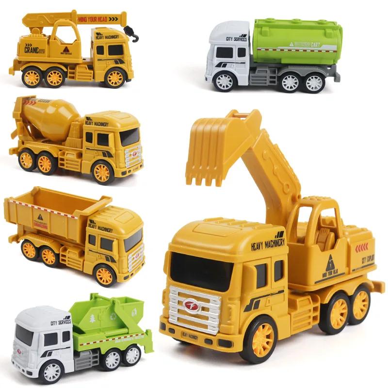 1Pc Diecast Car Engineering Model Excavator Crane Dump Truck Garbage Vehicle Classic City Construction Children Toy for Boy
