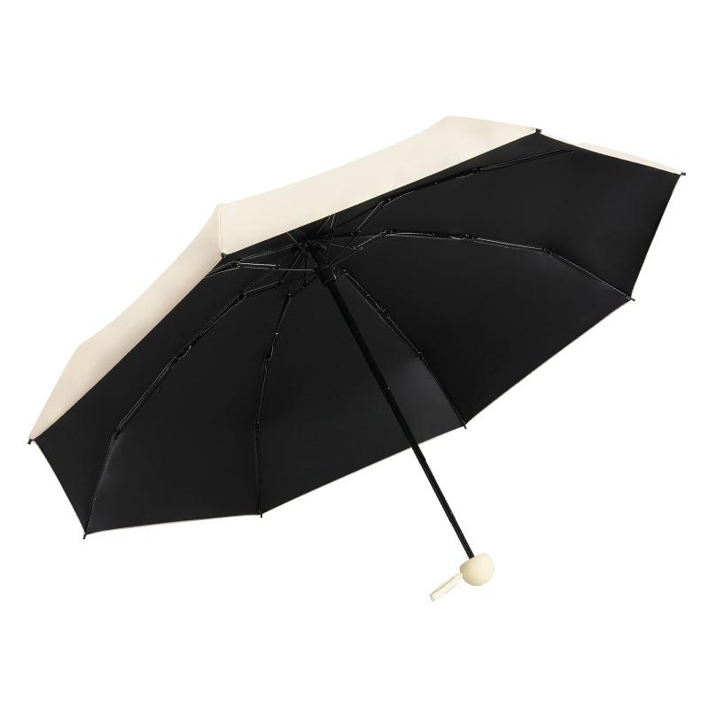 Kompaktowy Mini Parasol Podróżny Parasol Ochrona UV 5-krotny Ultralekki Parasol Przeciwsłoneczny Przenośny Manualny