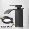 Waterfall Stainless Steel Wash Basin Faucet With Hot and Cold Water Pipe Toilet Wash Basin Bathroom Kitchen Home