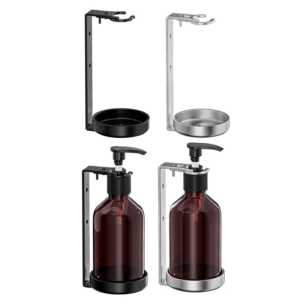 Shower Wall Mounted Dispenser for Shampoo Conditioner and Shower Gel with Refillable Bottles and Security Lock Mechanism