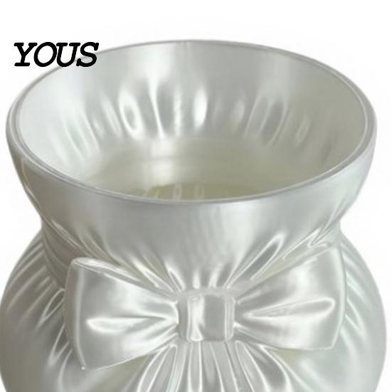 Jewelry Storage Container Silk Drawstring Vase, 3D Printed Pen Holder, Makeup Brush Mini Vase Satin Texture And Organizer for Small Items, Bow Design