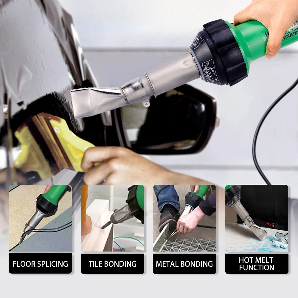 Plastic Welding Machine Used For PP PVC Bumper  1600W 220V Plastic Welding Gun Hot  Air Blower Heat Torch Welder Nozzle