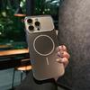 Magnetic Large Window iPhone 17 Pro MAX Case with Electroplated Ring & Frosted PC for iPhone 16