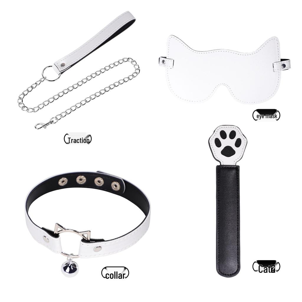 Nekomusume Flirting Set: SM Toys with Restraint Collar & Bone Gag
