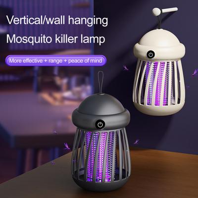 Mini-Mückenvernichter, USB-betriebener Elektroschock-Fliegenvernichter mit UV-LED-Licht, für drinnen und draußen, Zuhause, Camping, Terrasse, hängende Fliegenfallenlampe