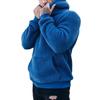 Men Autumn Winter Solid Color Fleece Hoodie, Soft Plush Zip Up Hooded Sweatshirt Casual Warm Outer Top