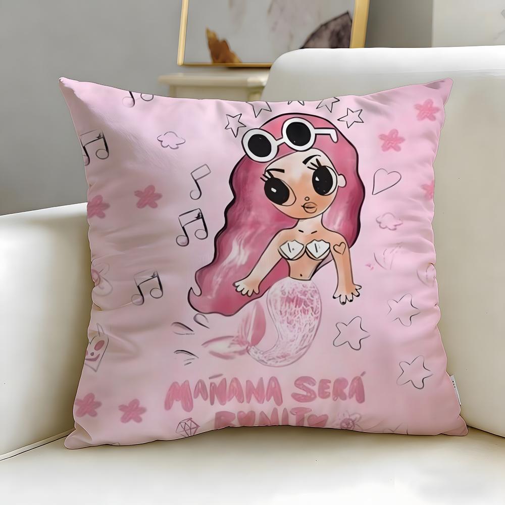 popular singer KAROL G Cushion Cover Soft  EasyWash Pillow Case  Versatile for Couch Bed Travel and Office