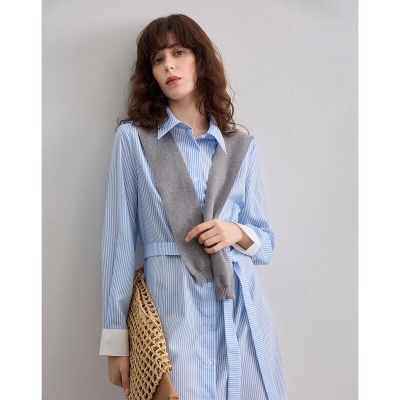 Demana Gradient Stripe Commuter Dress