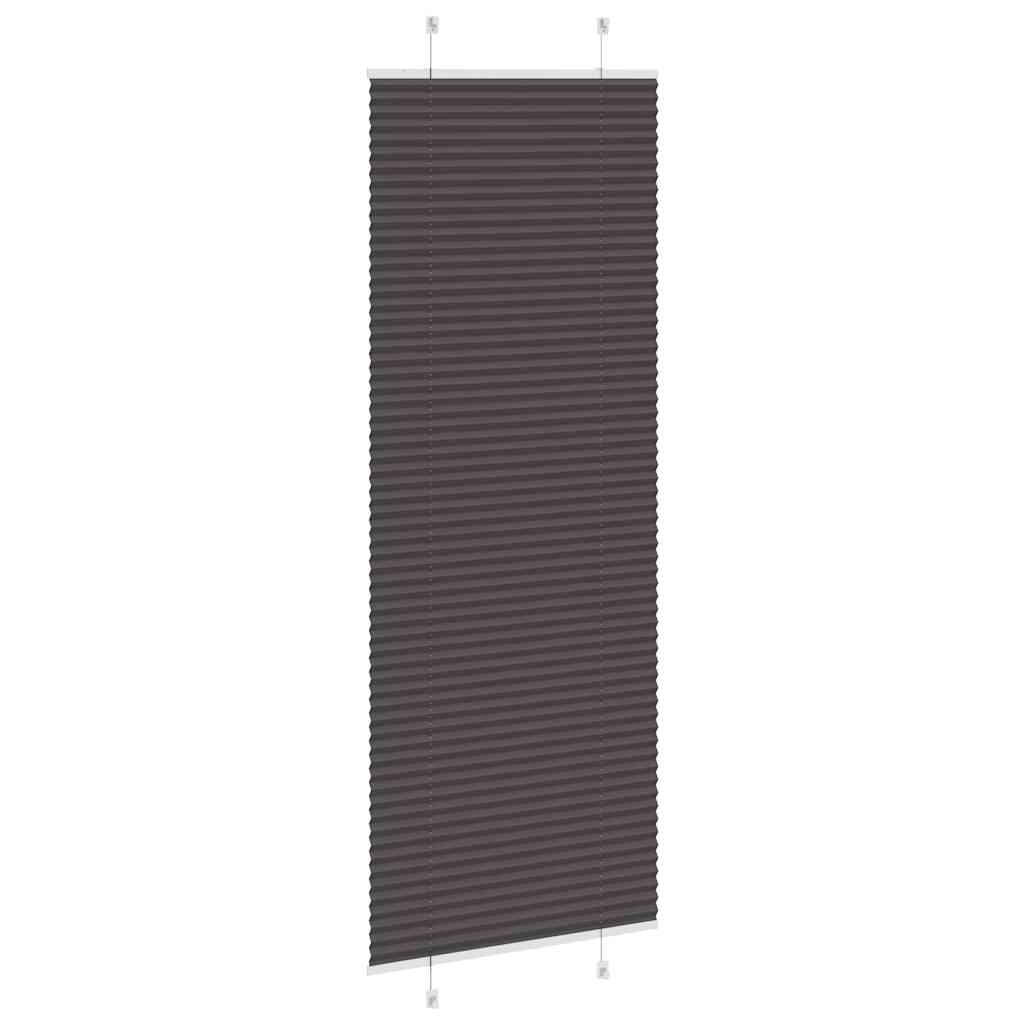 Black Pleated Blind 80X200 Cm Fabric Width 79.4 Cm