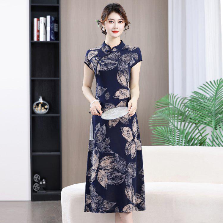 2026 Summer Elegant Slim-fit Mid-length Qipao Dress for Women