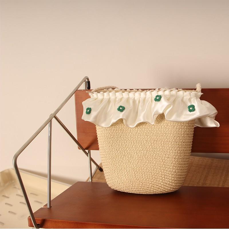 

Woven Bag Beach Style Crossbody Bag Mini Princess Bag Grass Woven Travel Bag For Kids Adults Large