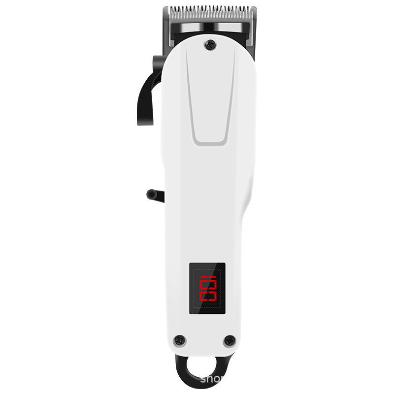 Retro Electric Hair Clipper with LCD Display – Rechargeable Barber Tool for Bald Head, Carving & Gradient Styles
