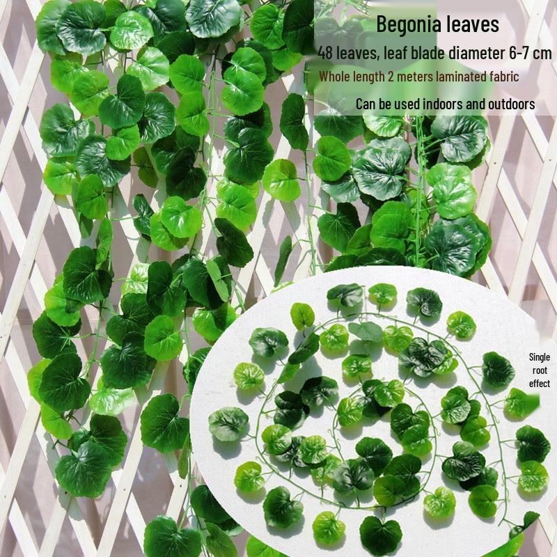 Large Grape Leaf Vine Decoration - Fake Fruit String for Wall, Ceiling, or Pipe with Green Tree Leaves