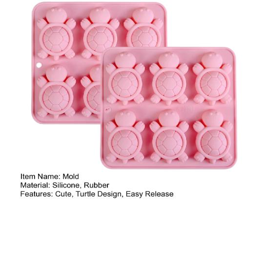 Mini Moule en Silicone Tortue 36 Cavités Bac à Glaçons Moule pour Fabrication de Savon Moule de Cuisson Flexible pour Chocolat Gelée