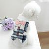 Pet Circle Dog Cat Winter Warm Blue Plaid Tuxedo Jacket Two-Legged Outfit Small Medium Large Breeds