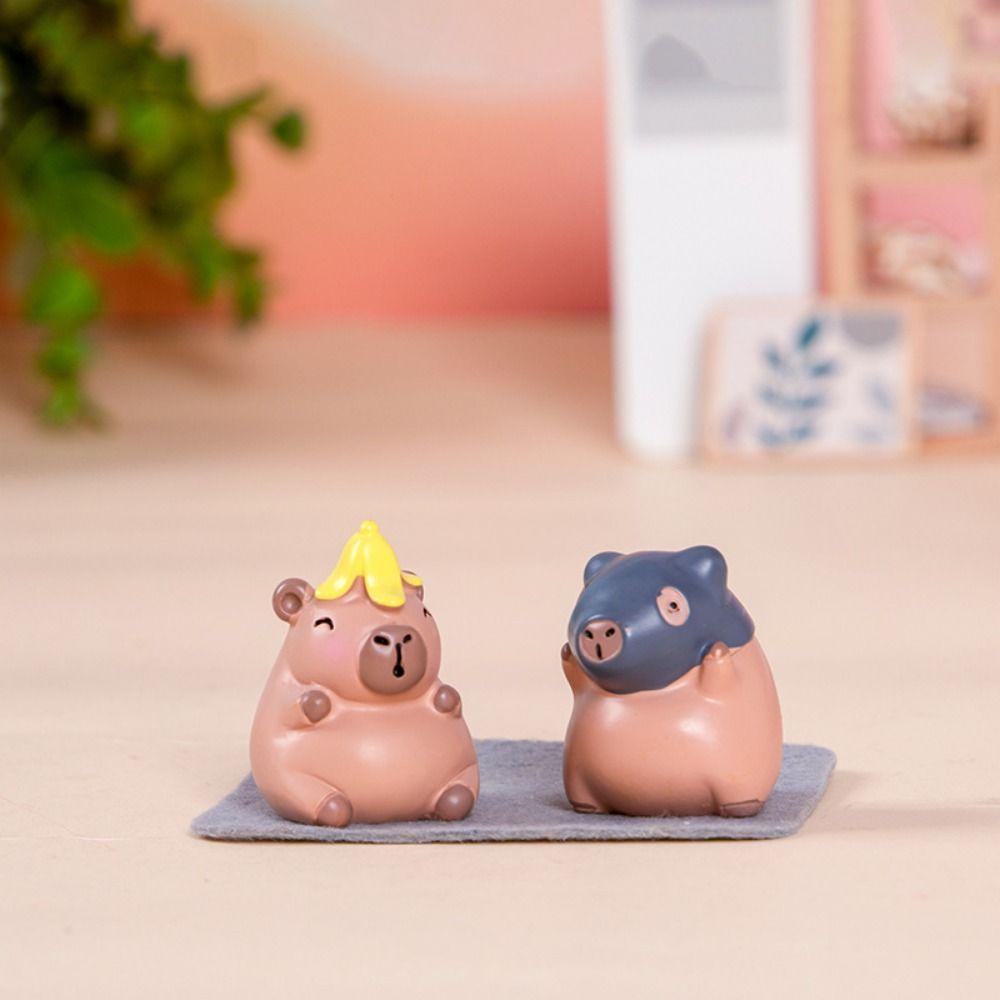 3D Capybara Action Figures Cute Simulation Capybara Model Simulation Mini Capybara for Home